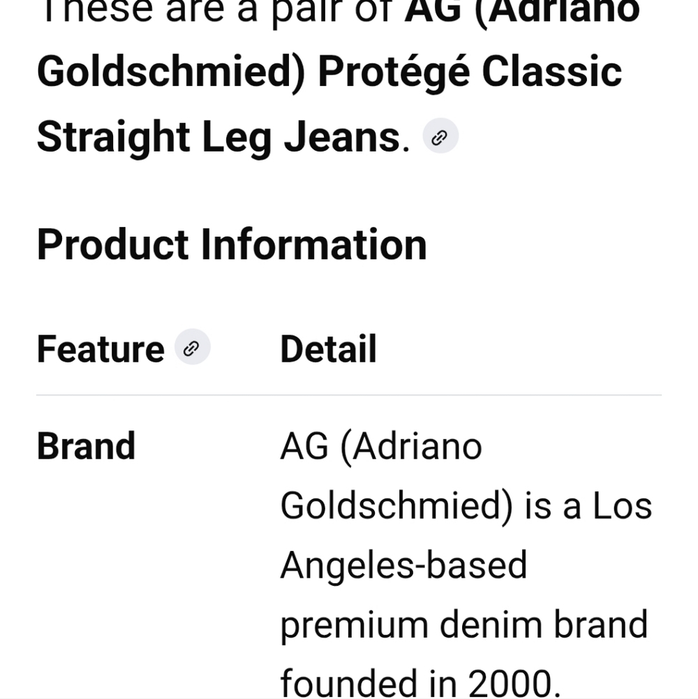 AG Protégé Classic Straight Leg Jeans 34/34 - Picture 2 of 13